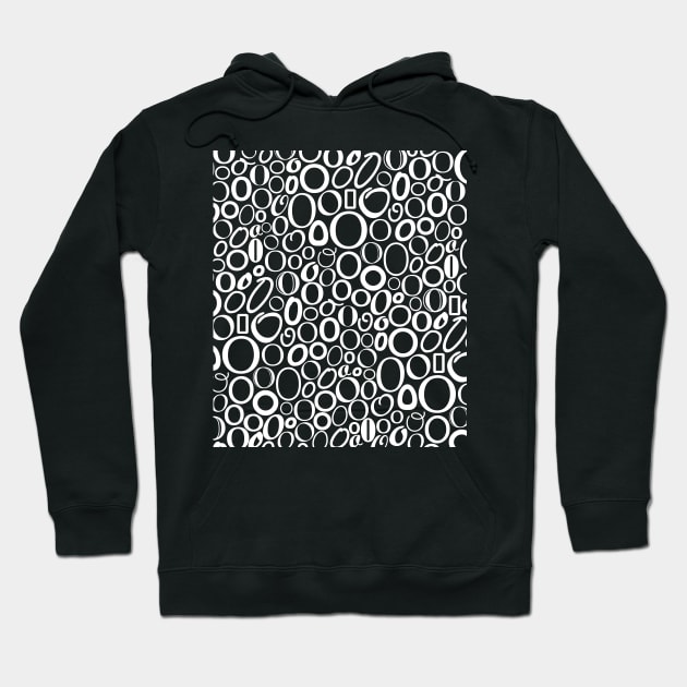 O - Typography (White) Hoodie by gillianembers